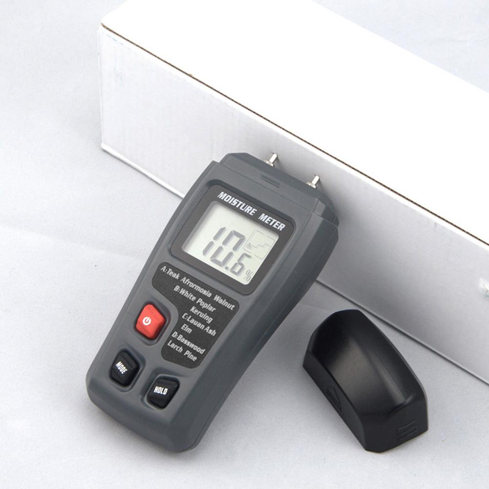 Digital Wood Moisture Meter Handheld LCD Moisture Tester Damp Moisture Tester Detector for Firewood Paper Humidity Measuring