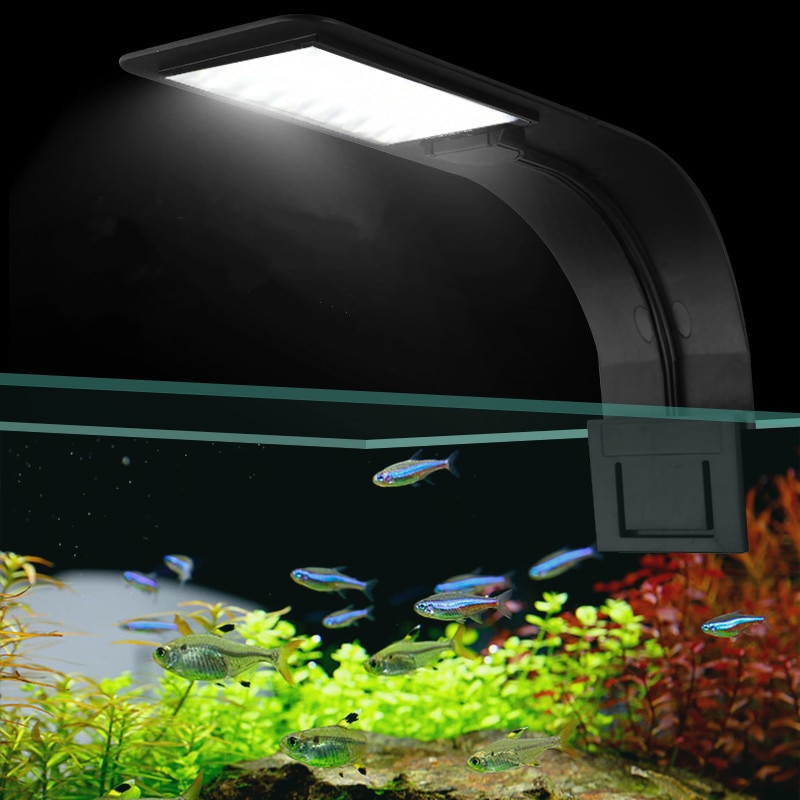 Super Slim 5W/10W Aquarium LED Lighting Clip on Double Lamp Fresh Water Plants Grow Light LED Aquarium for Nano Fish Tanks