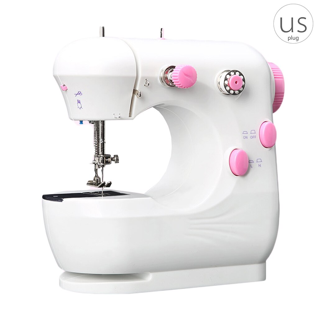 Mini Electric Sewing Machine Portable Household Sewing Machine Beginner Tailors Crafting Mending Machine EU Plug/US Plug: 05