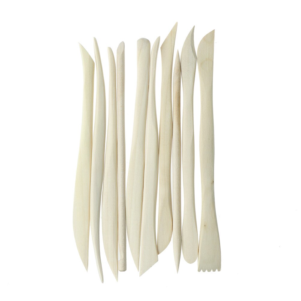 10Pcs Klei Tool Hoogwaardige Klei Tool Hout Messen Klei Sculptuur Mes Aardewerk Verscherpen Modeling Tools