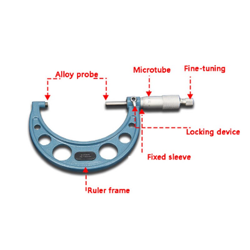 Outil de mesure micromètre à vis, outil de mesure, diamètre extérieur, tige de référence 0-75mm 0-100mm, 3 pièces, 4 pièces