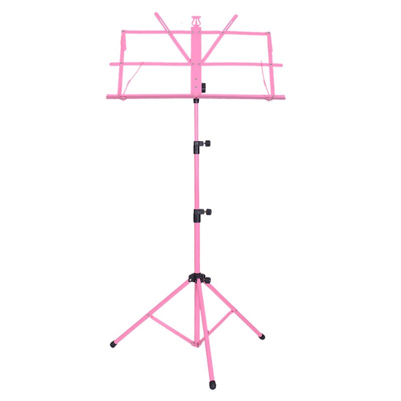 Opvouwbare Muziek Vel Statief Stand Metal Muziek Stand Houder met Waterdichte Draagtas 7 Kleuren Gitaar Onderdelen & Accessoires: Pink