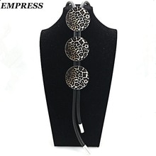 EMPRESS DIY Pop Leopard Print Pattern Foam Multi-Layer Style Hand-Made Statement Necklace Necklace Lucky Jewelry For Women