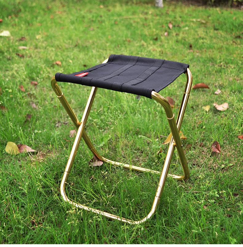 Bærbar sammenklappelig campingstol sammenklappelig skammel aluminiums sæde udendørs sportsfiskeri vandreture camping rejser have grill tilbehør