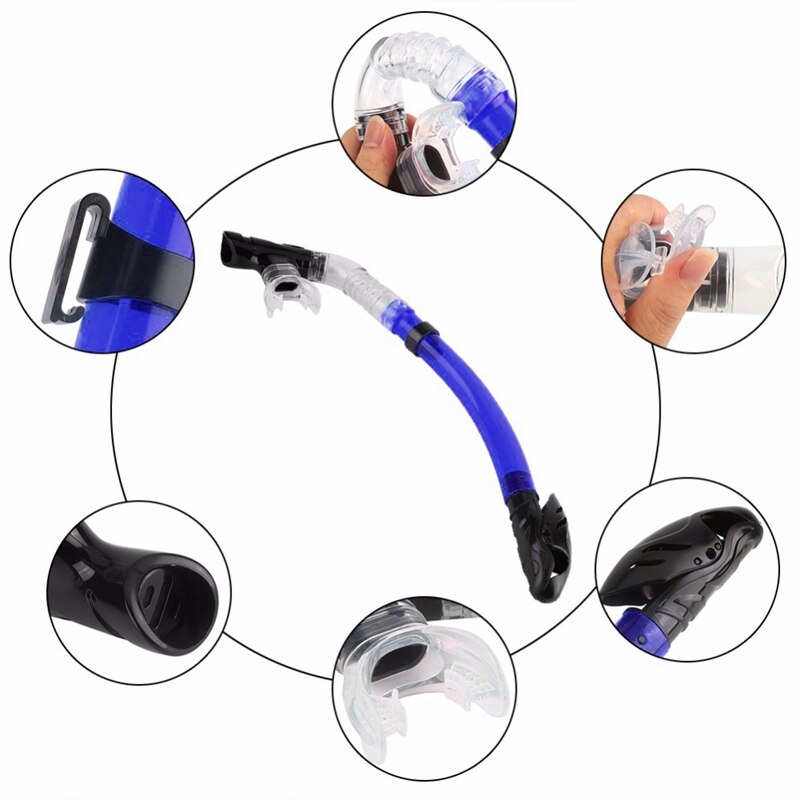 Full Dry Diving Snorkel Breathing Tube with Silicone Mouthpiece Swimming Snorkel Diving Equipment for Adults and Youth