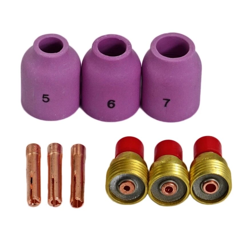 KIT TIG lentilles à gaz corps de pince buse en alumine pour torche TIG WP SR DB 9 20 25 9PK