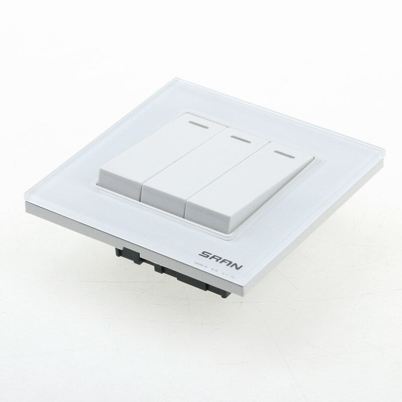 electrician wall triple open single control switch keyboard type 86 three-position light power switch panel