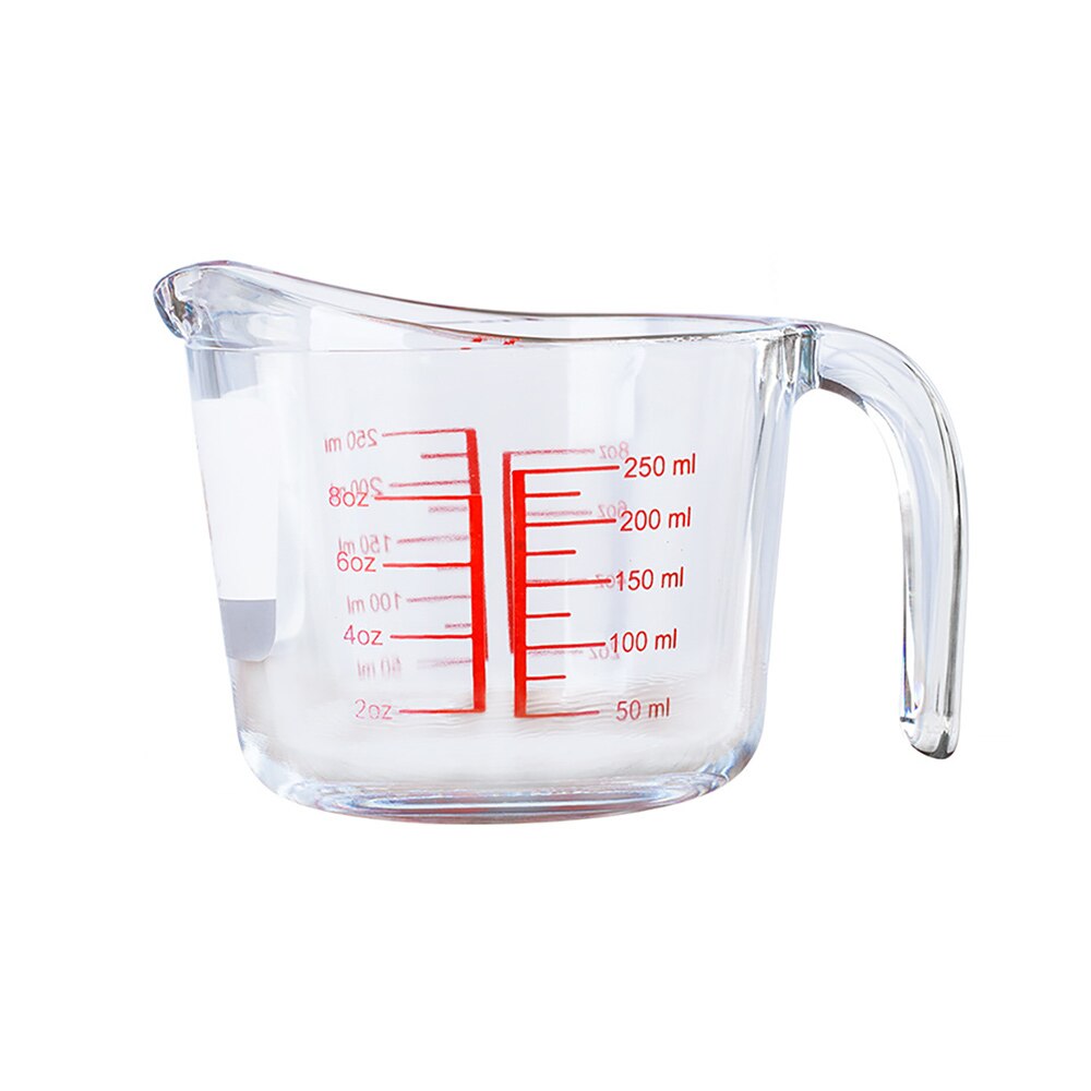 250/500/1000ML Glass Measuring Cup Jug Pour Spout Surface Kitchen Tool Supplies Cup With Graduated Kitchen