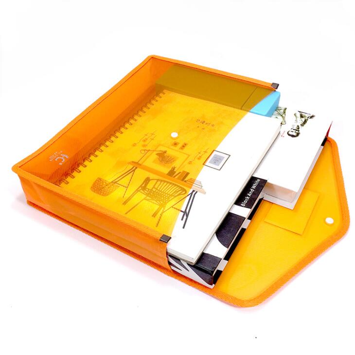 Transparent Big Capacity A4 File Folder Business Briefcase Document Paper Storage Bag Desktop Organizer Stationery