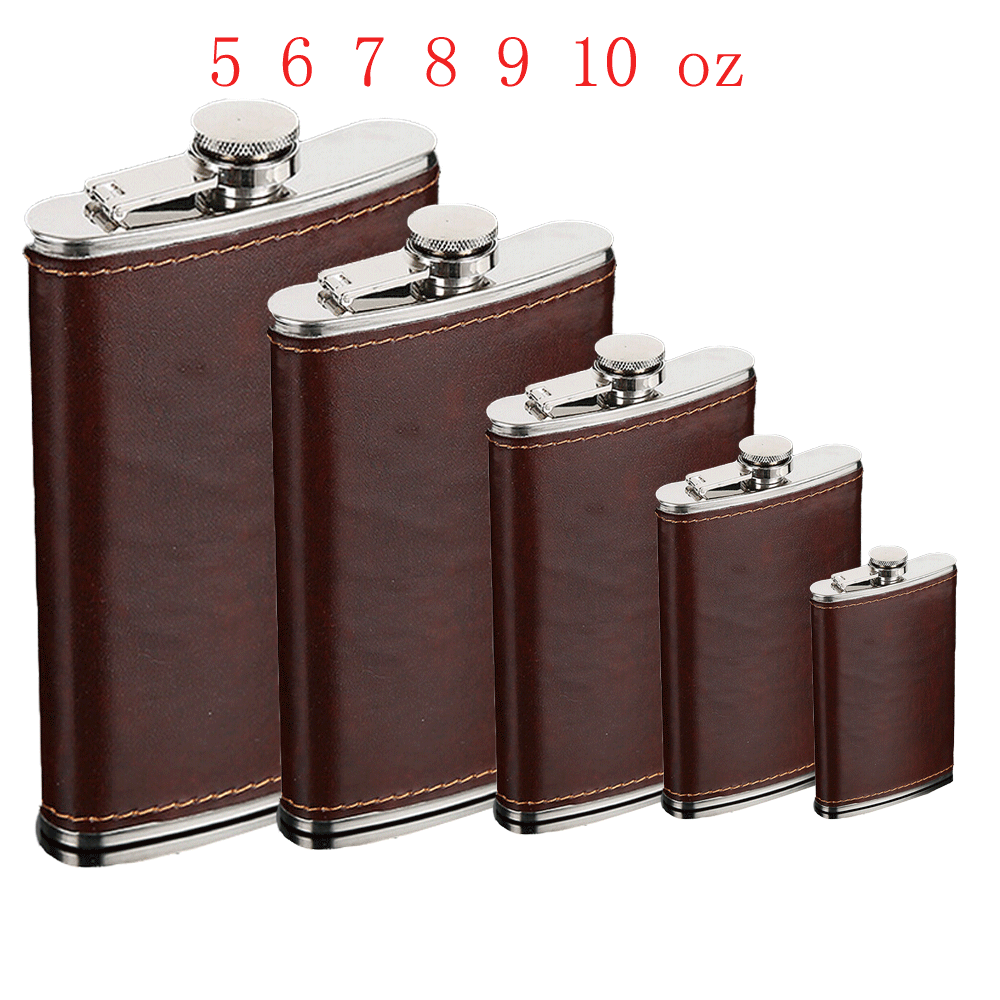 Hip Flask 5-10 oz Hip Flasks Whisky Flasks Wine Liquor Alcohol Bottle Mens