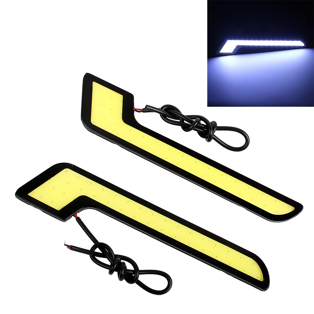 2Pcs/Set DC 12V Universal Car Fog Lamps LED DRL Car Daytime Running Lights Car-styling COB LED Automobiles External Light