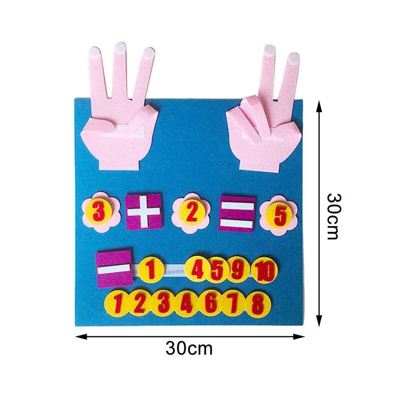 Kindergarten Puzzle Math Teaching Aids Handmade Felt Finger DIY Numbers Novelty Counting Fingers Teaching Toys Numbers Toy C0K4