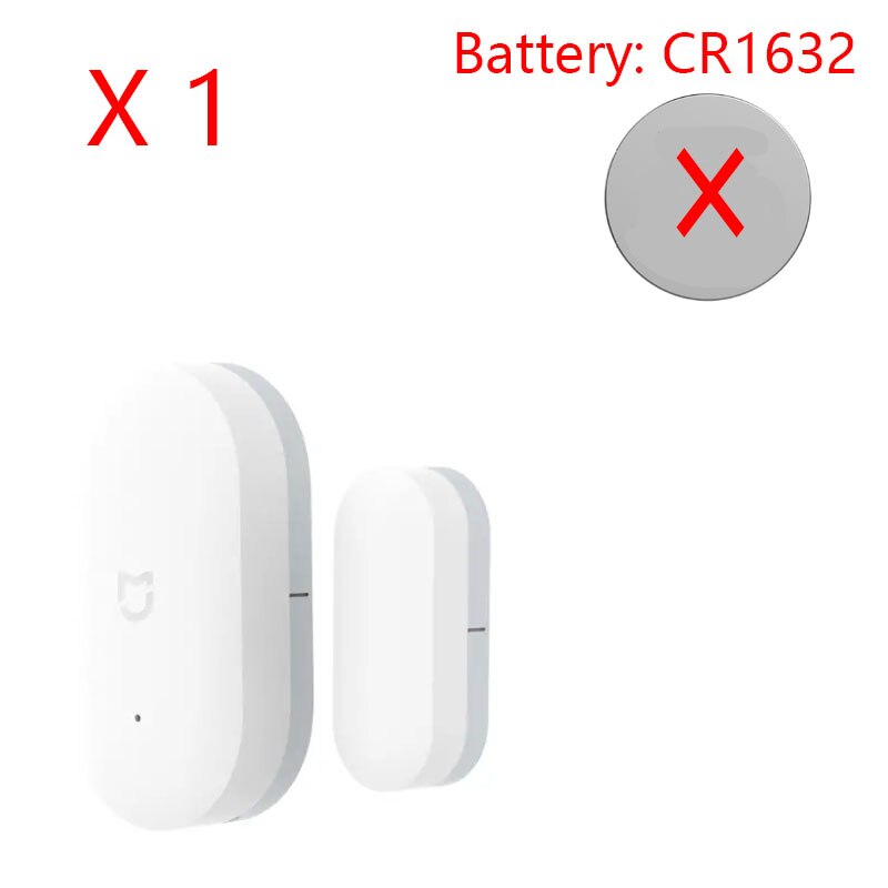 Medfølgende opprinnelig xiaomi mijia intelligent mini dørvindussensor lommestørrelse smarthus automatiske lys til mihome app: 1 stk uten batteri