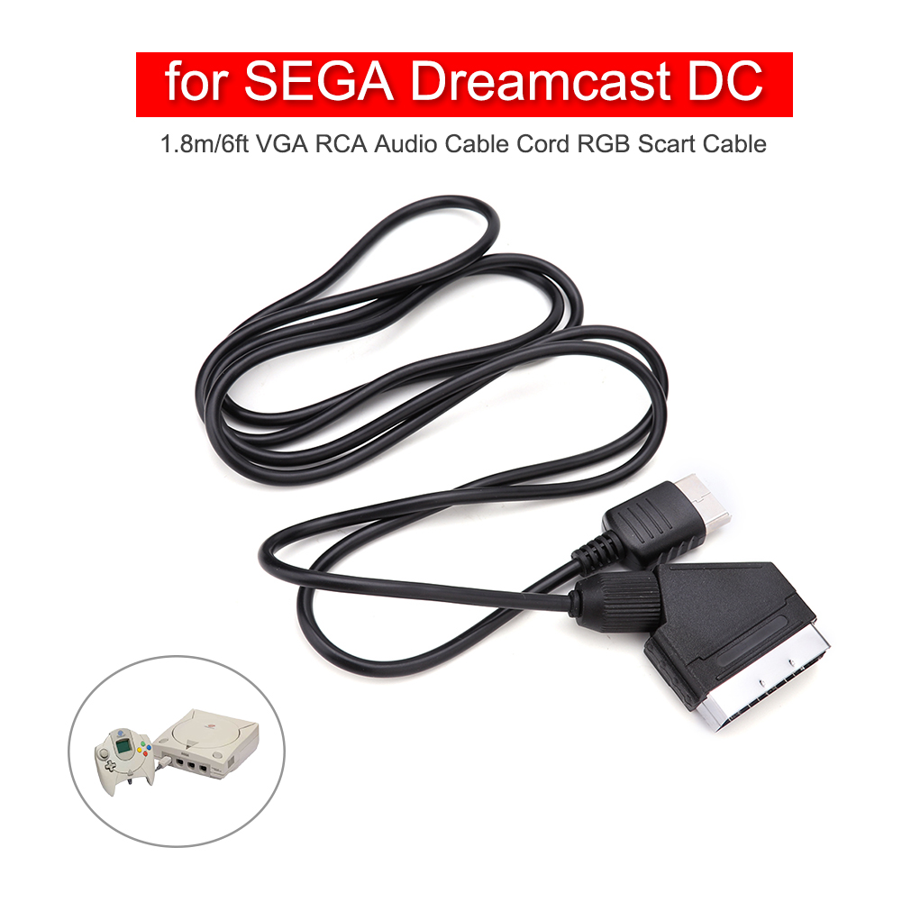RGB Scart-kabel voor SEGA Dreamcast DC vervangende TV AV-kabel RGB Scart-kabel Image Definition Verbetering