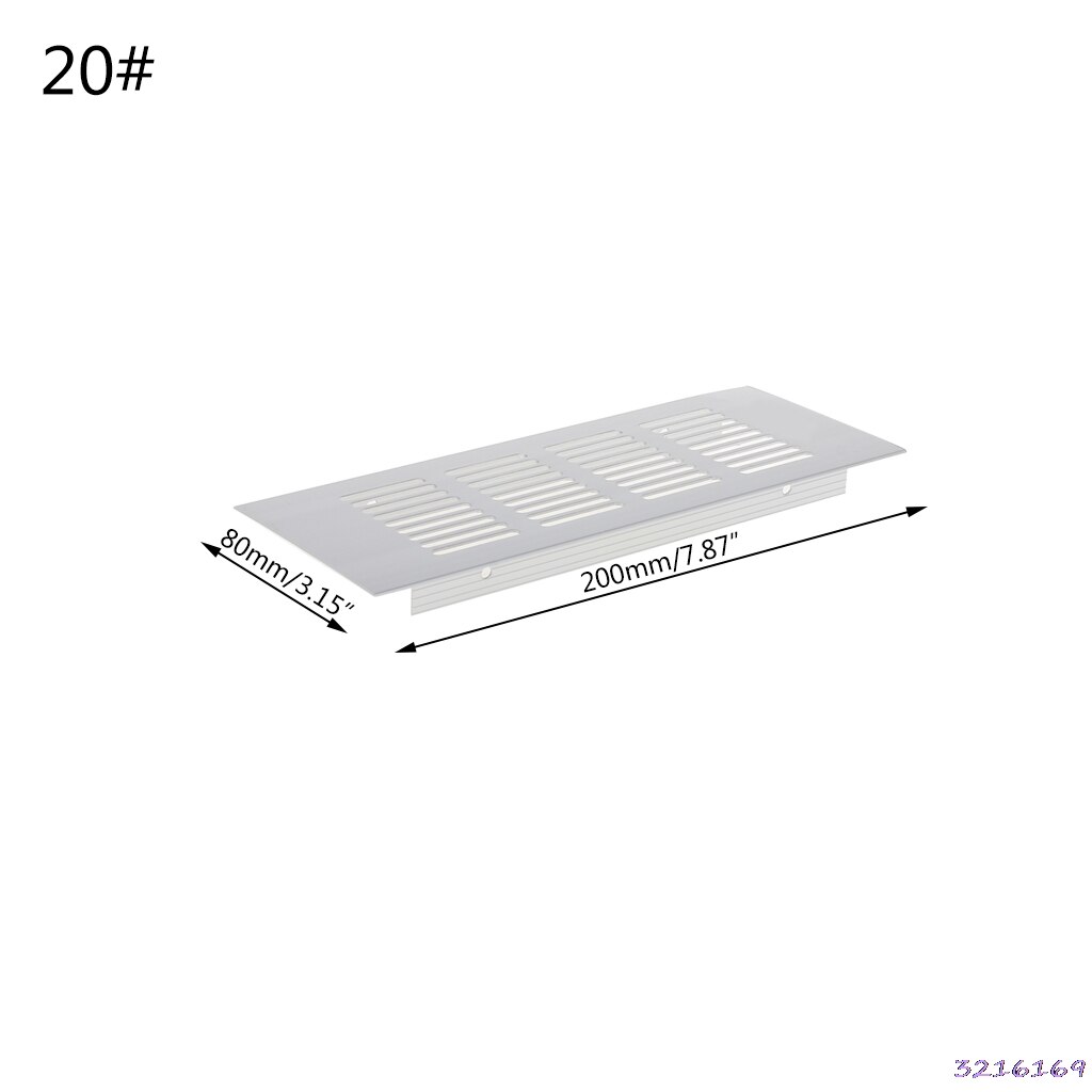 Aluminum Alloy Air Vent Perforated Sheet Web Plate Ventilation Grille: size 20cm