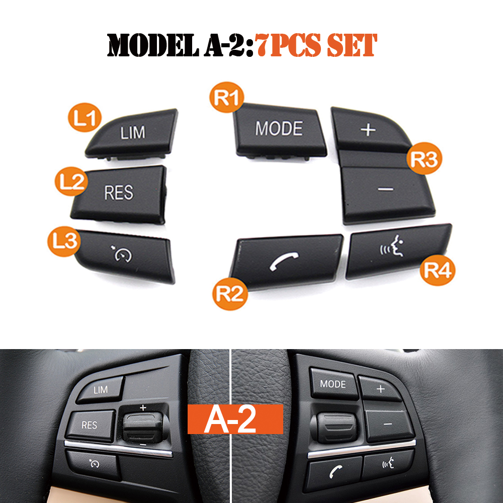 Car Multi-Function Steering Wheel Control Switch Button Sets For 1 3 5 6 7 Series F20 F22 F30 F34 F36 F10 F11 F07 F12 F01 F02: WHITE