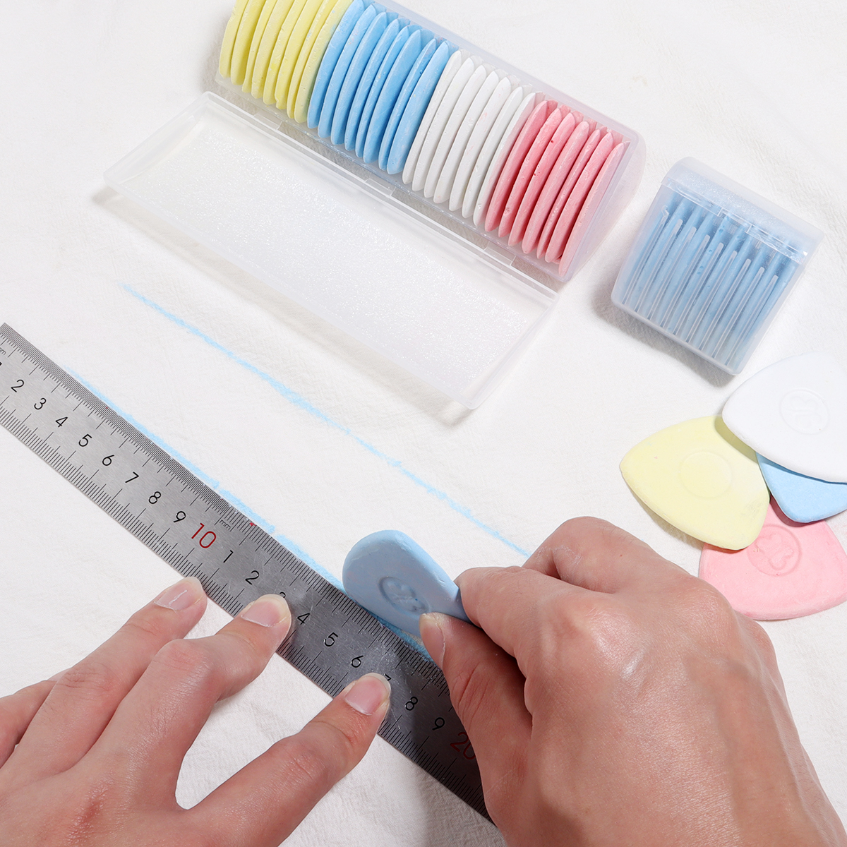 6-30 unids/set de tiza de tela a medida, marcador de tela borrable, ropa de retales para manualidades DIY, herramientas de costura para marcar prendas