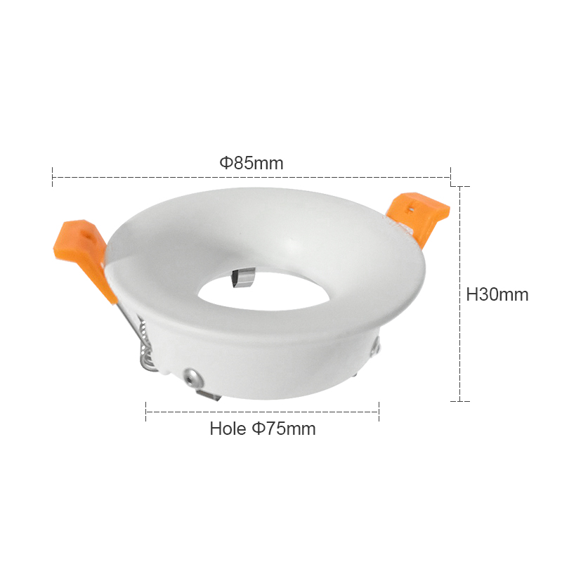 2022led Module Mr16 Anti-Glare Led Spotlight Armatuur Aluminium Ronde Vierkante Gu10 Embedded Led Downlight Frame: orange
