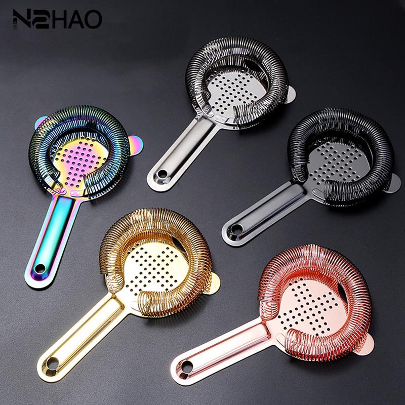Bar Strainer Stainless Steel Cocktail Strainer Sprung Cocktail Shaker Mixed Drink Bartender Bar Tools
