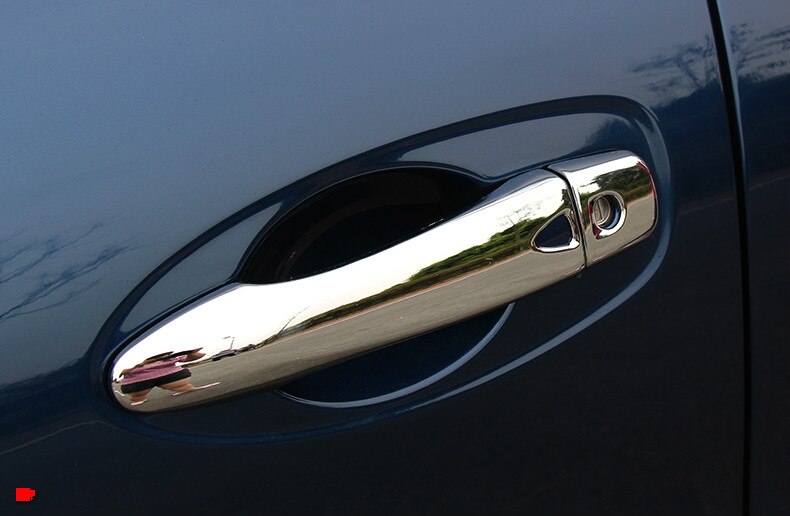 For Nissan Qashqai J11 Chrome door handle cover with smart key Hhole catch cap trim molding