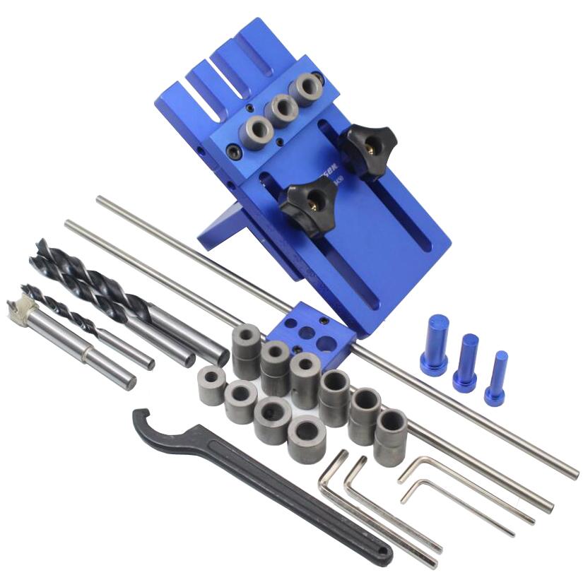 Woodworking tool,DIY Woodworking Joinery High Precision Dowel Jigs Kit,3 in 1 Drilling locator,08450A drilling guide kit