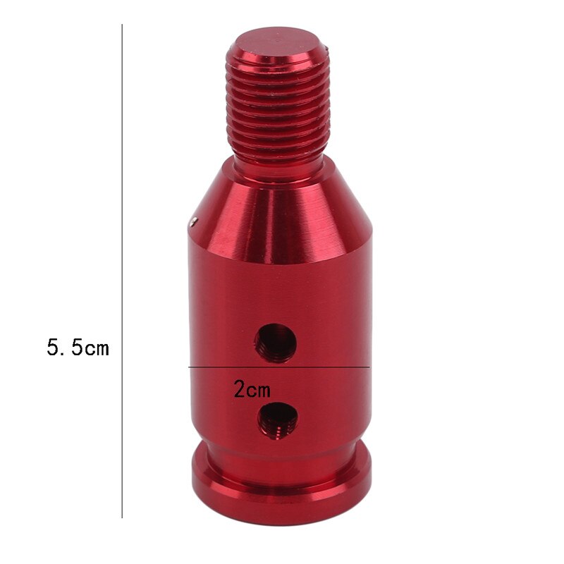 Automotive Universal Aluminum Shift Knob Adapter Converter For Car Threaded Shifters Gear Shift Adapter Car Shift Head: red