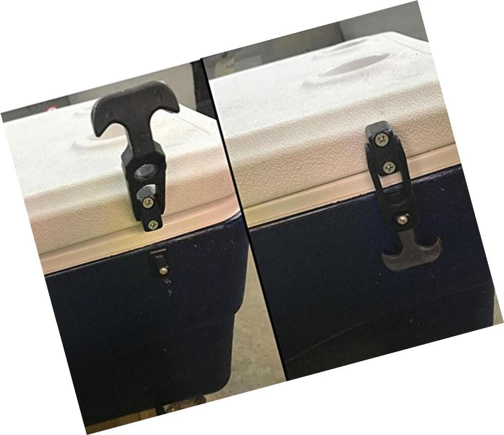 4 pakker t-håndtag gummi fleksible træklåse passer til værktøjskasse / køler / golfvogn / landbrugsmaskiner - sort