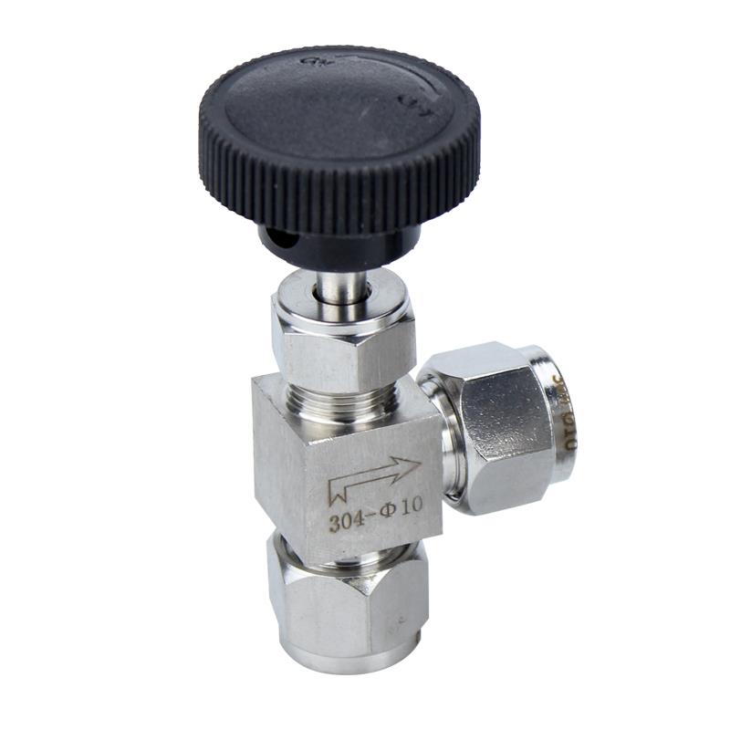Passer 3 6 8 10 12mm 1/8 " 1/4 " 3/8 " od rør kompression 304 rustfrit stål 90 vinkel albue nåle ventil kran vand gas olie propan