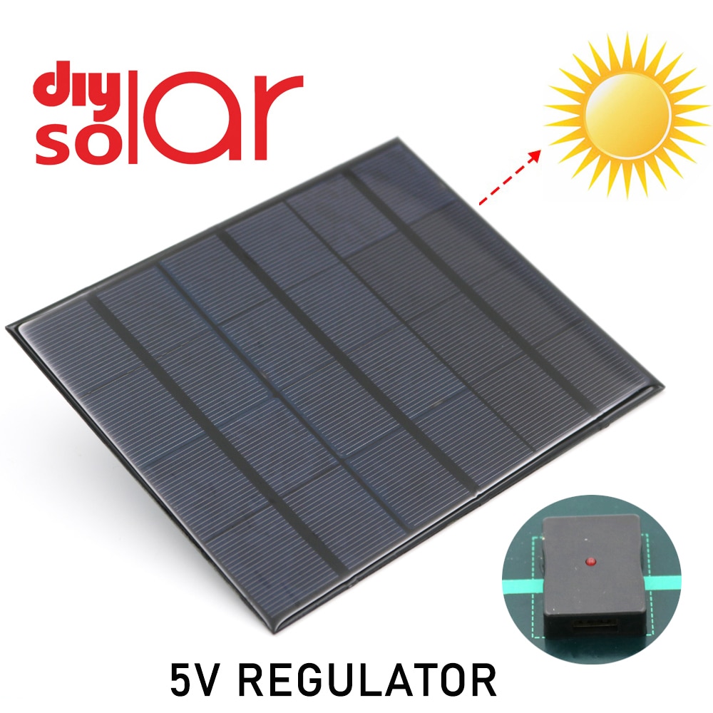 Dc 5 V Solar Charger Met 5 V 2 Een Lader Regulator Controller Usb Zonnepaneel Mono Mobiele Module 3.7V 18650 Lipo Batterij Connector