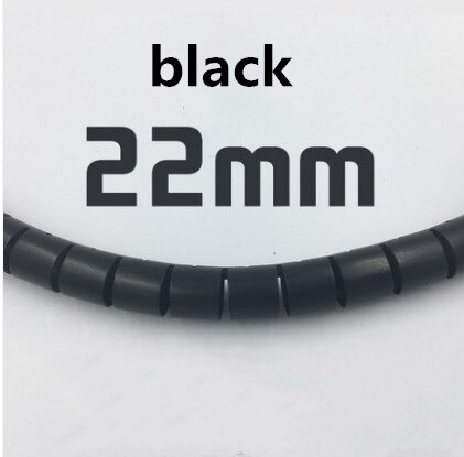 5 Meters 16FT Cable Management Protector Wire Wrap Cord Tidy Organizer Tube Hider Flexible Expandable Home Office Wire Concealer: 22mm black