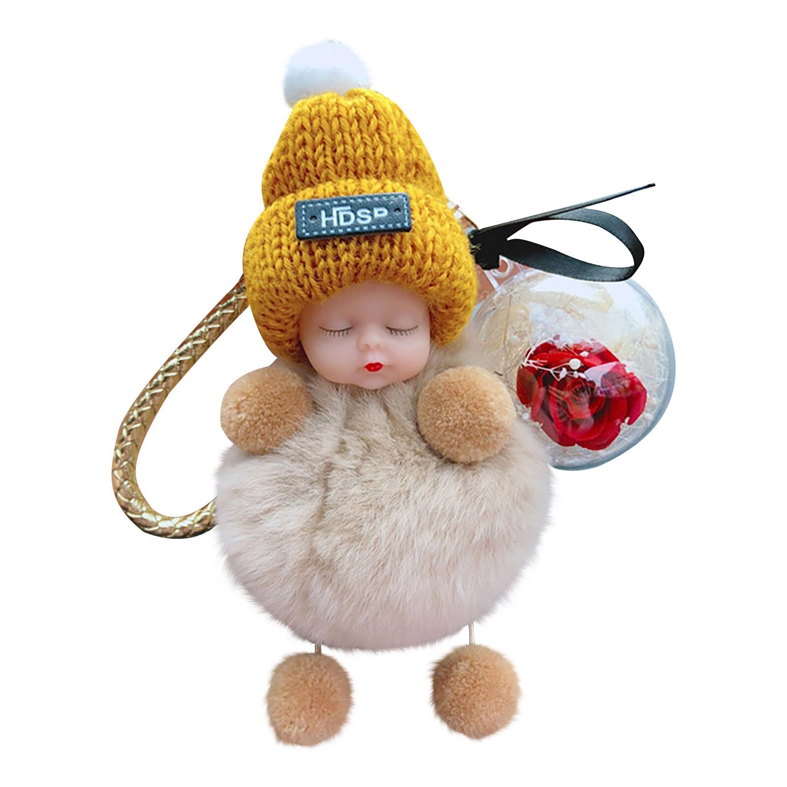 Śliczne brelok mini anioł pluszowa lalka wisiorek słodkie puszyste lalki z kreskówek dekoracji symulacji laleczka bobas zabawki walentynki prezent #40: YE