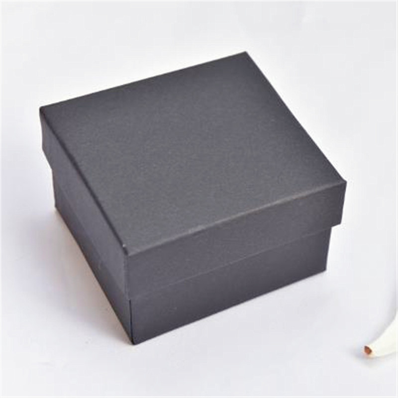 1pc Small Kraft paper box,brown cardboard handmade soap box,white craft paper Christmas box,black packaging jewelry box: black