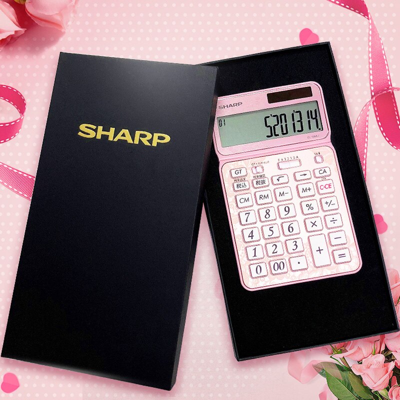 SHARP EL-VN82 de Escritorio de escritorio de contabilidad financiera Shaking Head 12-Bit Solar Calculadora de pantalla grande