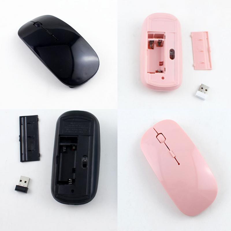 2.4G Draadloze Muis USB Ontvanger Ultra Slanke Slanke Mini Draadloze Optische Muis Muis voor PC Laptop Gaming Optische Muis