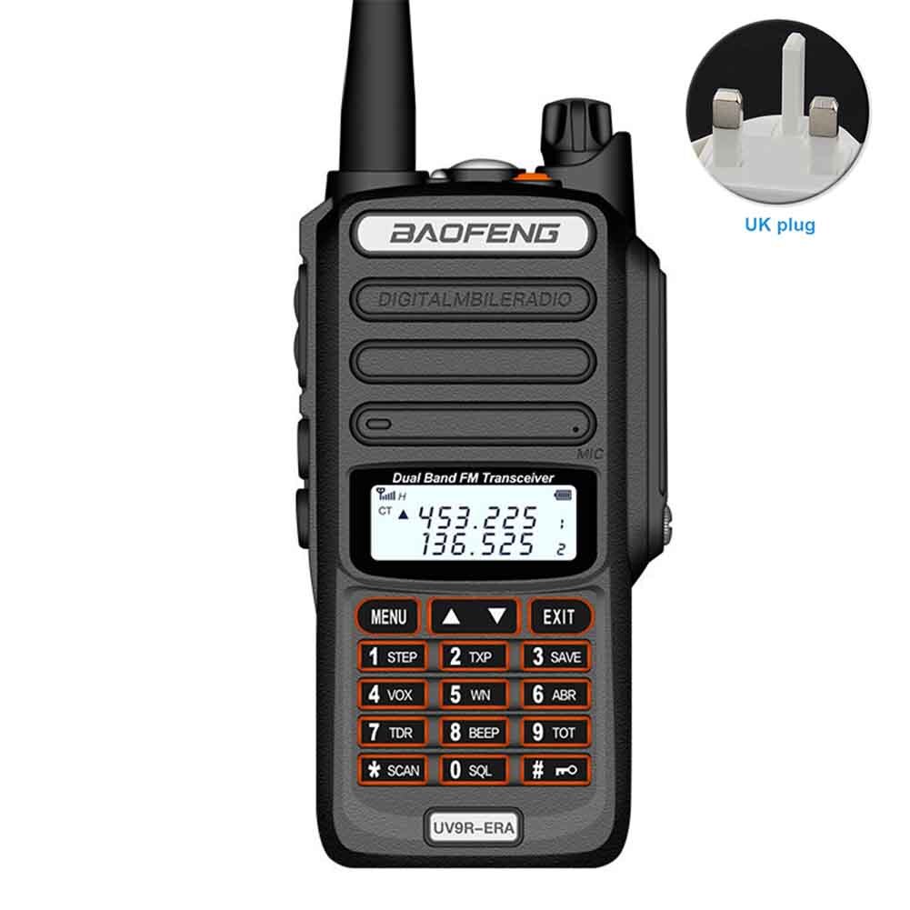 Baofeng UV9R-ERA Walkie Talkie 128 Channel Vhf Uhf 18W Led Display Transceiver Two Way Radio Met Antenne Eu/au/Us Plug IP68