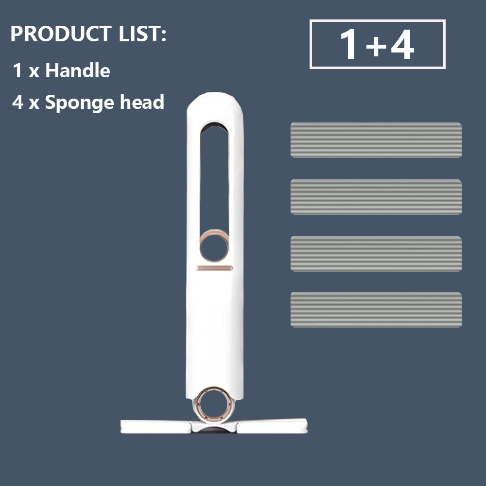 2-24Pcs Mini Mop Squeeze Mini Mop Folding Home Cleaning Mops with Self-squeezing Floor Washing Mops Desk Kitchen Car Clean Tools: Yellow