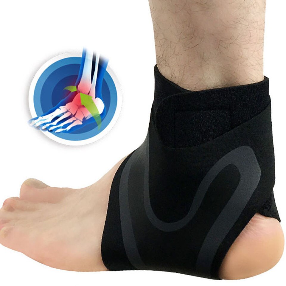 1 stk ankelbøjle understøtter elasticitet fri justering beskyttelse fodbeskyttelse bandage forstuvning forebyggelse sport fitness