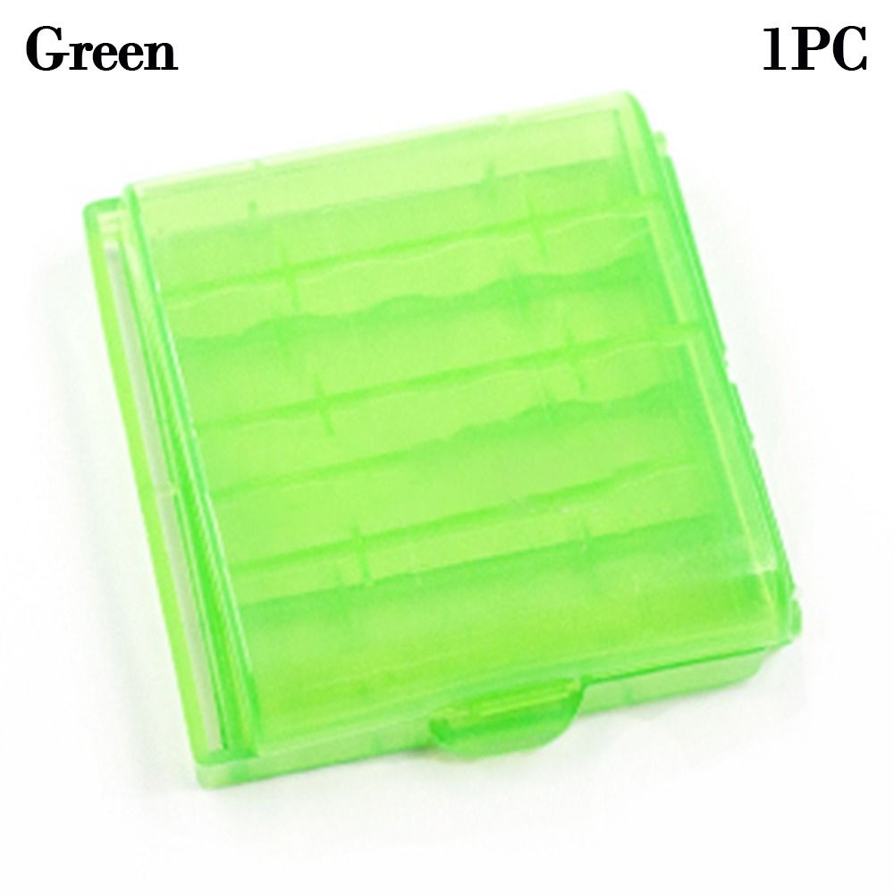 Caja de almacenamiento de batería para AAA/AA/18650, contenedor de batería de plástico duro transparente, organizador resistente al agua y duradero, 10 ranuras: Rosa