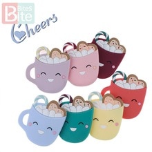 1 Pc Baby Bijtring Glimlach Cups Food Grade Perle Siliconen Knaagdieren Pasgeboren Verpleegkundige Fopspeen Hanger Childen's Goederen Kinderziektes Speelgoed