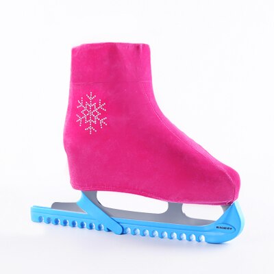 Ice Figure Skating Shoes Cover Patines Diamond Cover Roller Skate Shoe Protector Anti Scratch Flannelette Elastic For Adult Kids: Pink L