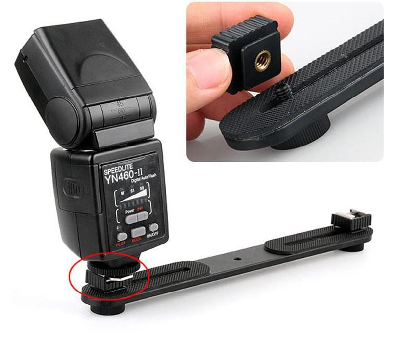 2 Stücke Kamera Metall Flash Shoe Mount Adapter 1/4 "Gewinde Stativ Montieren für DSLR studio Licht
