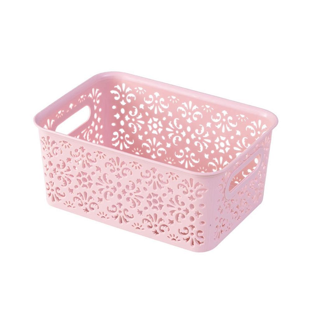 Adeeing Plastic Desktop Hollow Storage Basket Underwear Storage Box Kitchen Organizer Clothes Toys Storage Container