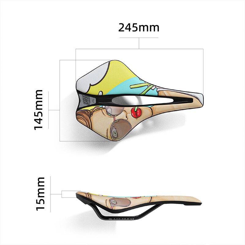 Kleurrijke Patroon Gel Extra Zachte Fiets Mtb Zadel Kussen Fiets Hollow Zadel Road Mountainbike Zetel Fiets Accessoires