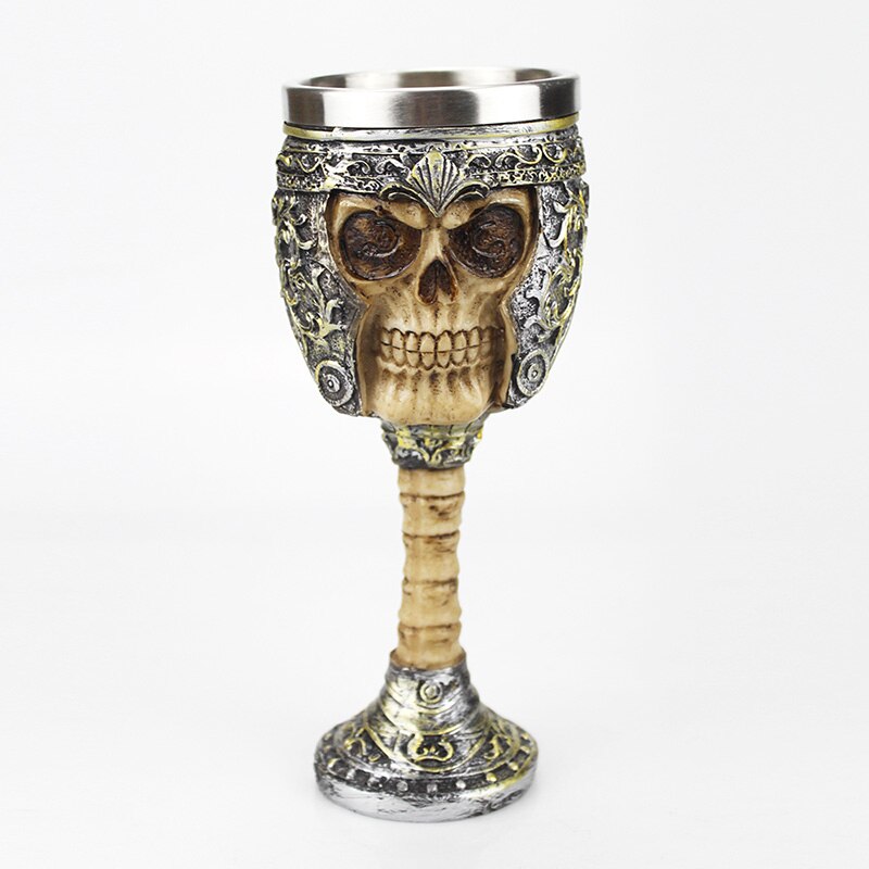 Gothic Wine Goblet Contain Dragon Claw Viking Skeleton Retro Stainless Steel&amp;Resin Wine Glass BEST Halloween Bar Drinkware: 4
