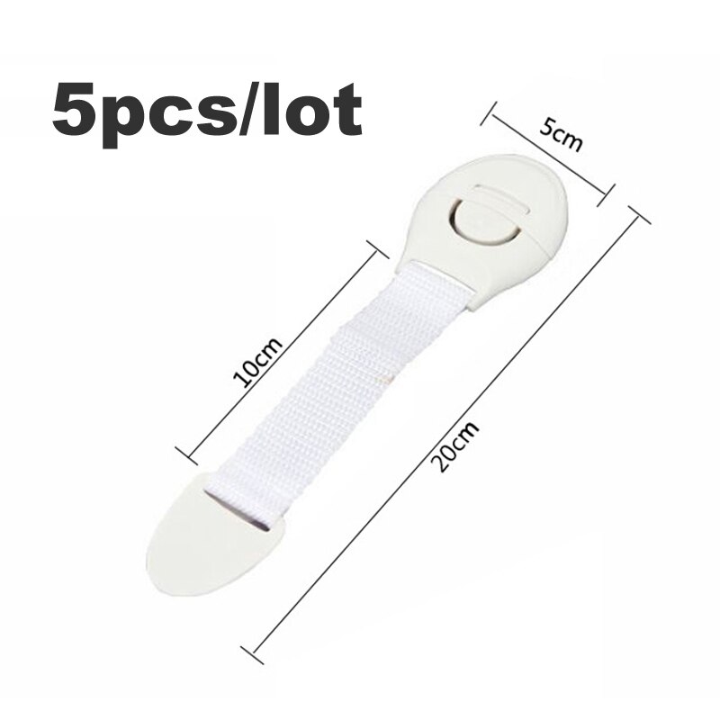 5Pc Baby Safety Cabinet Lock Strap Child Lock Child Safety Protection Children Wardrobe Safety Lock Child Proof Blocker: 5pcs white11