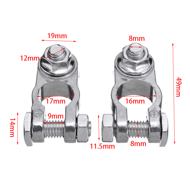 1 ペア亜鉛合金導電率ユニバーサル正、負車のバッテリー端子クランプコネクタ用 Motocucle ボート