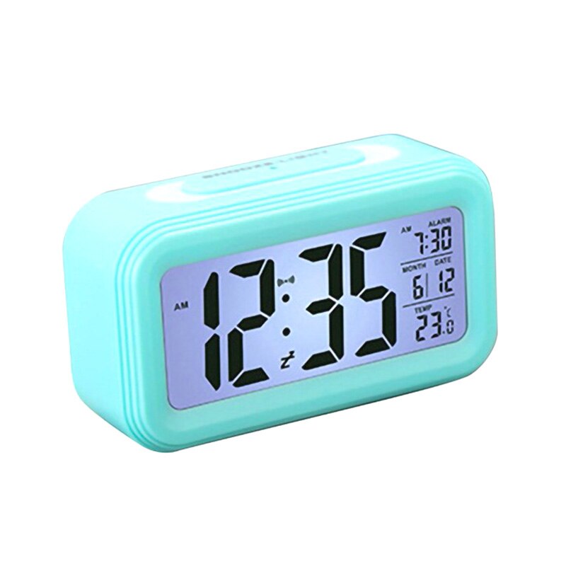 Led Digitale Wekker Multifunctionele Elektronische Smart Digitale Lcd-scherm Intelligente Sensation Backlight Snooze Kids Klok: Blue