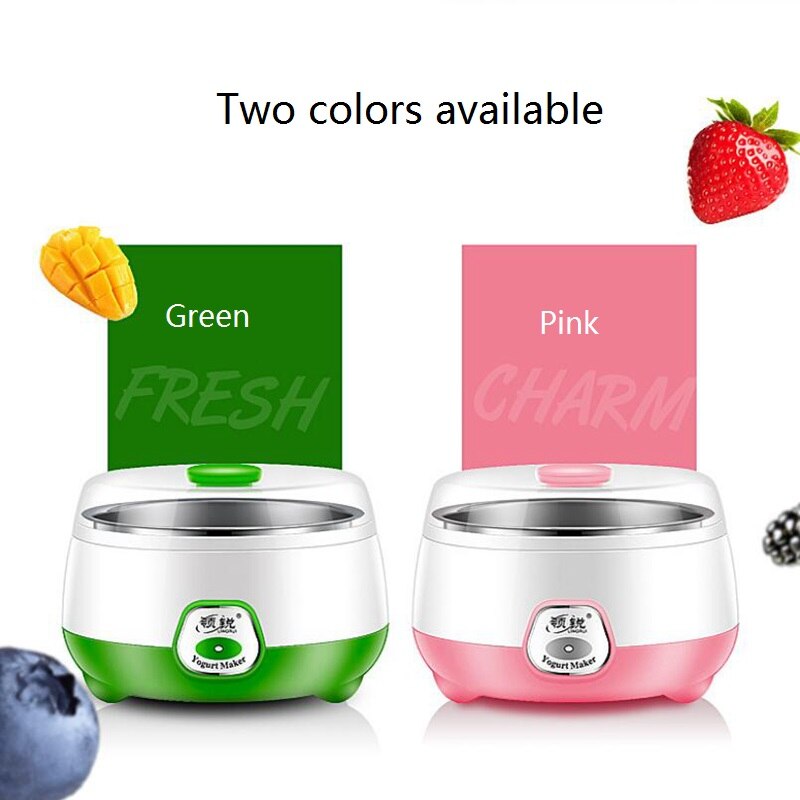 220V Yogurt Maker Mini Automatic Yogurt Machine Multifunctional Household DIY Yogurt Rice Wine Natto Tools Stainless Steel Tank