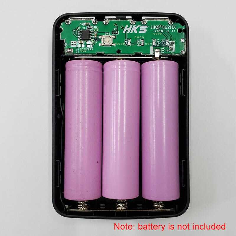 3 Pcs 18650 Battery Charger Cover Power Bank Case DIY Box 3 USB Ports