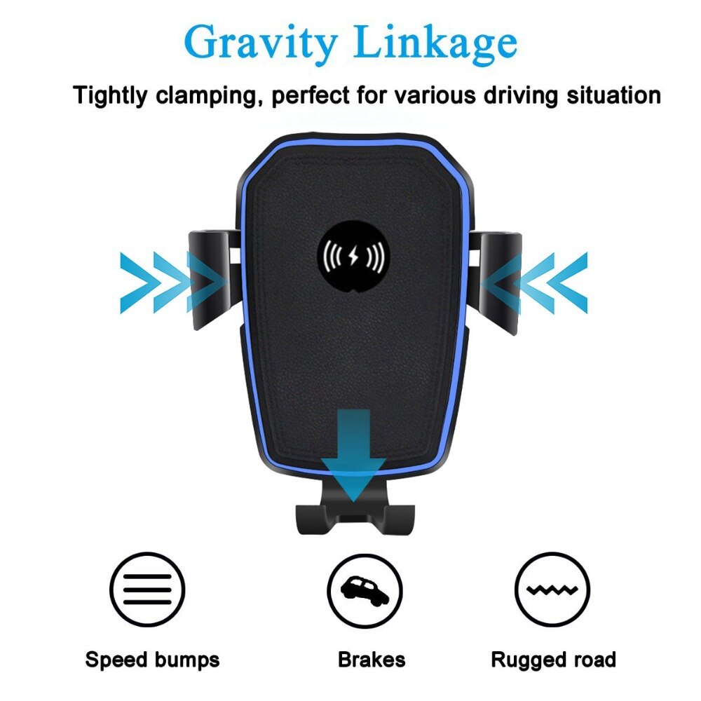 FDGAO SNELLE 10W Qi Wireless Car Charger Air Vent Mount Phone Holder Voor iPhone XS XR X 8 11 samsung S10 S9 S8 Xiao mi mi 9 huawei